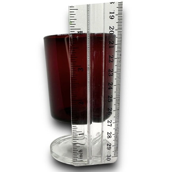 Arcoroc Luminarc France Cavalier Ruby Red Glass 6oz  4" Wine Cocktail Cordial 4 - Picture 4 of 8